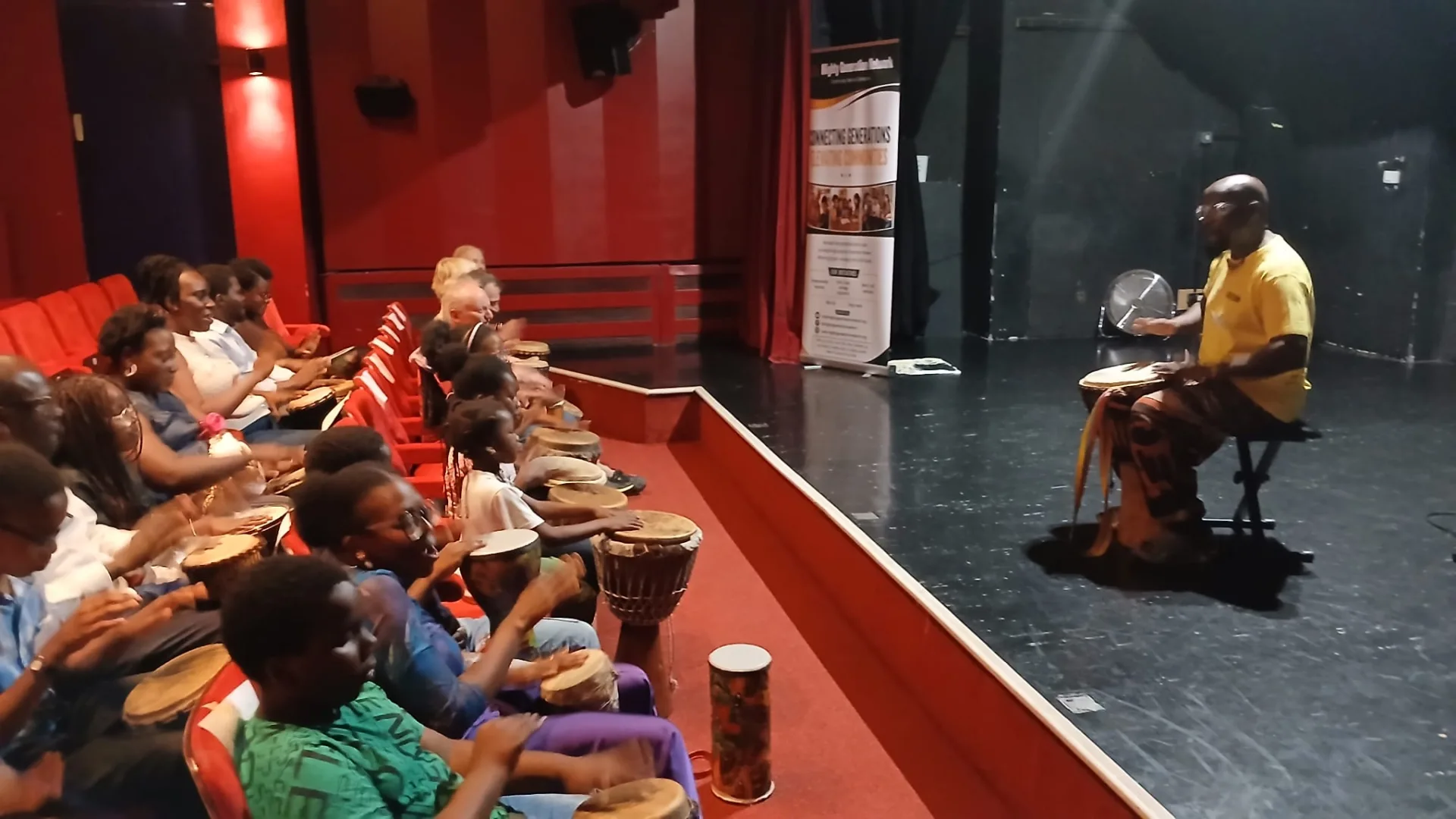 MGN community members exploring music and arts together